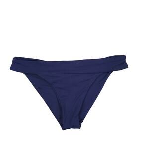 L*Space Bikini Bottom Midnight Blue Swim Fold Over Hipster